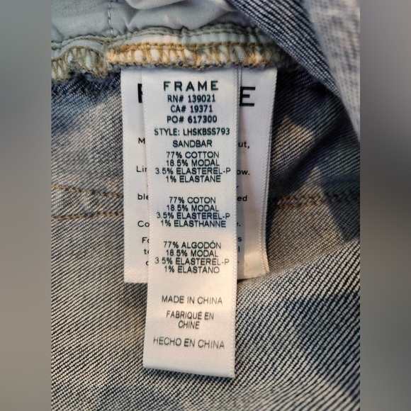 Frame Denim Le High Skinny Braided Leg Jeans sandbar size 32 - Picture 5 of 14